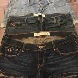 Hollister short shorts. Set of 3 size 9